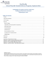 Oral Health School Fluoride Varnish Delivery Programs Updated 2026