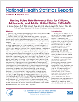 Resting Pulse Rate Reference Data for Children Adolescents and Adults United States 19992008