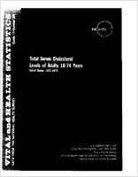 Total serum cholesterol level of adults 1874 years United States 19711974