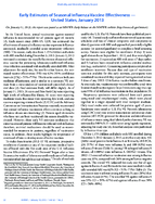 Early Estimates of Seasonal Influenza Vaccine Effectiveness  United States January 2013