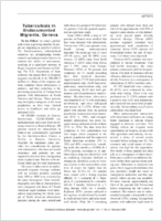 Tuberculosis in Undocumented Migrants Geneva