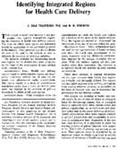 Identifying integrated regions for health care delivery