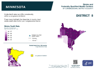 MN Congressional District 08 Stroke and Federally Qualified Health Centers Map 118th Congress