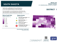 SD Congressional District 01 Stroke and Stroke Centers Map 118th Congress
