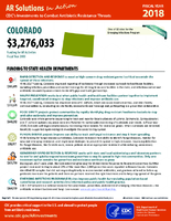 CDCs Investments to Combat Antibiotic Resistance Threats Colorado Fiscal Year 2018