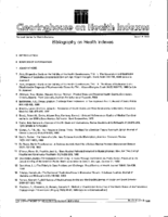 Bibliography on Health Indexes Number 1 1983