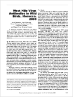 West Nile Virus Antibodies in Wild Birds Morocco 2008