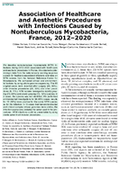 Association of Healthcare and Aesthetic Procedures with Infections Caused by Nontuberculous Mycobacteria France 20122020