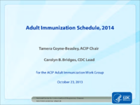 Adult immunization schedule 2014