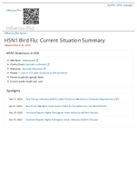 H5N1 bird flu  current situation summary