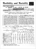 Morbidity and Mortality Weekly Report For release November 6 1959 Vol 8 No 43