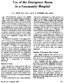 Use of the emergency room in a community hospital