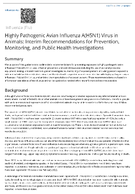 Highly Pathogenic Avian Influenza AH5N1 Virus in Animals  Interim Recommendations for Prevention Monitoring and Public Health Investigations