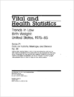 Trends In Low Birth Weight United States 197585