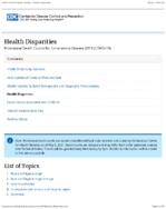 Health Disparities Provisional Death Counts for Coronavirus Disease 2019 COVID19 May 5 2021