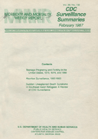 Morbidity and Mortality Weekly Report MMWR CDC Surveillance Summaries February 1987  Vol 36  No 1S