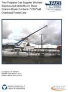 Two Propane Gas Supplier Workers Electrocuted when Boom Truck Cranes Boom Contacts 7200 Volt Overhead Power Line