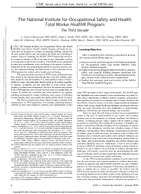 The National Institute for Occupational Safety and Health Total Worker Health Program The Third Decade