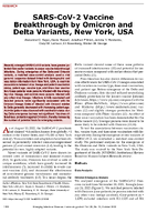 SARSCoV2 Vaccine Breakthrough by Omicron and Delta Variants New York USA