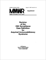 Morbidity and Mortality Weekly Report MMWR Supplement 1987 v 6 no 1S