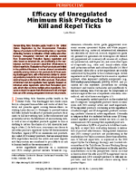 Efficacy of Unregulated Minimum Risk Products to Kill and Repel Ticks