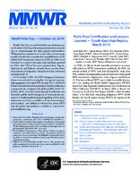 MMWR Morbidity and Mortality Weekly Report Vol 63 No 42 October 24 2014