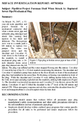 PipefitterProject Foreman Died When Struck by Ruptured Sewer PipeMechanical Plug