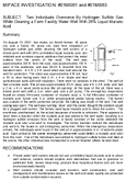 Two Individuals Overcome By Hydrogen Sulfide Gas While Cleaning a Farm Facility Water Well With 28 Liquid Muriatic Acid