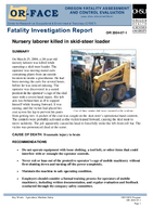 Nursery laborer killed in skidsteer loader