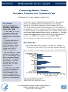 Community Health Centers Providers Patients and Content of Care