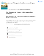 Use of Portable Air Cleaners Within an Ambulance Workspace