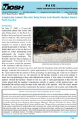 Construction Laborer Dies After Being Struck in the Head by Backhoe Bucket  North Carolina FACE 200026