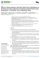 Effects of Transcutaneous Auricular Vagus Nerve Stimulation on Posttraumatic Stress Disorder Symptoms in World Trade Center Responders A Feasibility and Acceptability Study