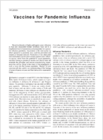 Vaccines for Pandemic Influenza