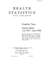 Disability days United States July 1957June 158