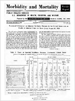 Morbidity and Mortality Weekly Report For release September 5 1958 Vol 7 No 35