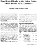Drugrelated deaths in the United Statesfirst decade of an epidemic