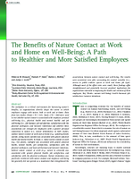 The Benefits of Nature Contact at Work and Home on WellBeing A Path to Healthier and More Satisfied Employees
