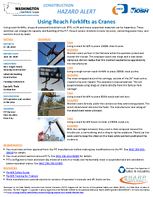 Construction Hazard Alert Using Reach Forklifts as Cranes 2020