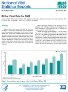 Births Final Data for 2009