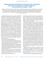 Wastewater Testing and Detection of Poliovirus Type 2 Genetically Linked to Virus Isolated from a Paralytic Polio Case  New York March 9October 11 2022