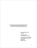 Recommendations for preventing lead poisoning among the internally displaced Roma population in Kosovo from the Centers for Disease Control and Prevention