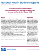 Sociodemographic Differences in Nonfinancial Access Barriers to Health Care Among Adults United States 2022