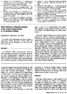 Staff Patterns Of Epidemiologists In The Health Departments Of 12 Southern States