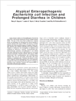 Atypical Enteropathogenic Escherichia coli Infection and Prolonged Diarrhea in Children