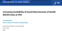 Increasing Availability of Social Determinants of Health SDOH Data at HHS