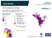 WI Congressional District 03 Stroke and Stroke Centers Map 118th Congress