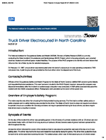 Truck Driver Electrocuted in North Carolina FACE 8737 FACE 8737