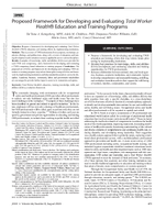 Proposed Framework for Developing and Evaluating Total Worker Health Education and Training Programs