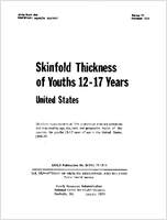 Skinfold thickness of youths 1217 years United States